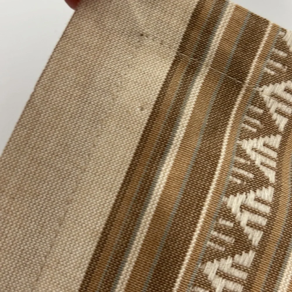 Crate & Barrel Ashi Napkins Desert sand Aztec geometric pattern cotton